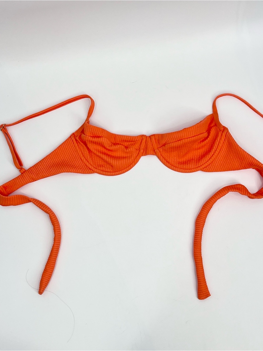 Monday Swimwear MAUI top Orange Ribbed Underwire S